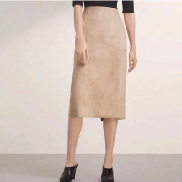 Babaton Dresses & Skirts - Babaton Chuck vegan suede midi skirt Size 10